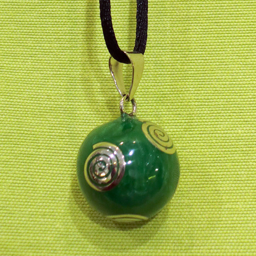 Llamador de angel Verde Espirales