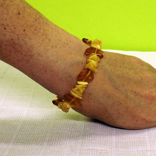 Pulsera de ámbar clara